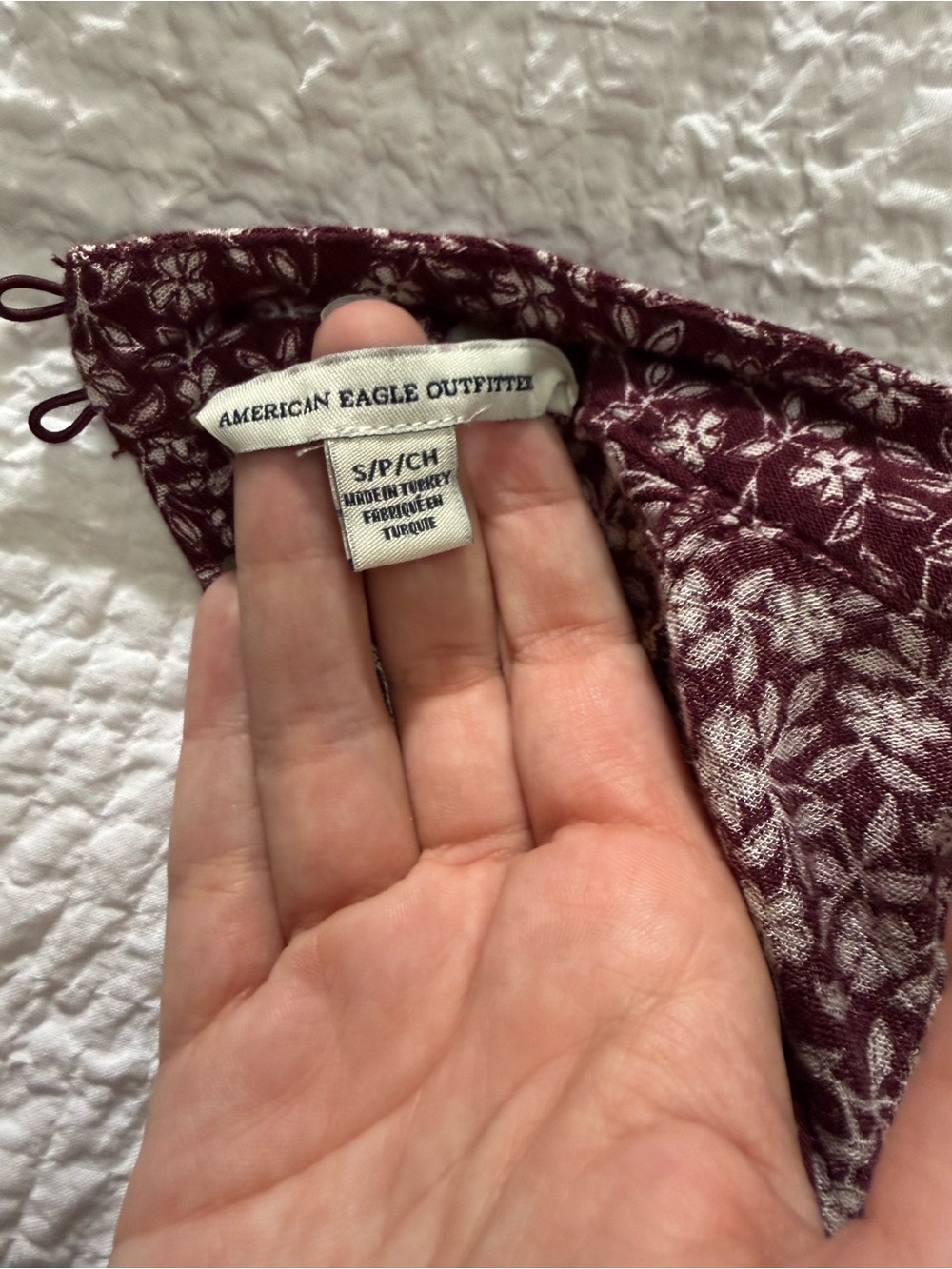 American Eagle Outfitters Maroon Floral Camisole